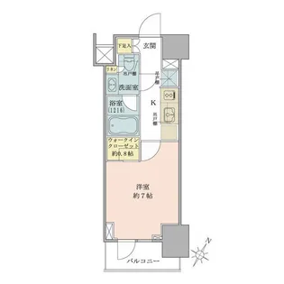 ザ・パークワンズ品川戸越【3階】の間取り