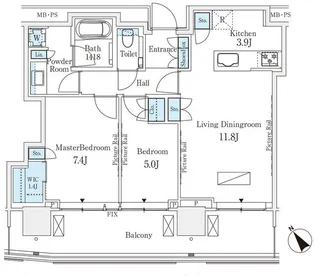 パークコート赤坂檜町ザタワー【28階】の間取り