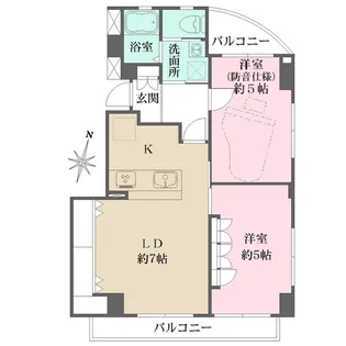 パレ・ソワサン【3階】の間取り