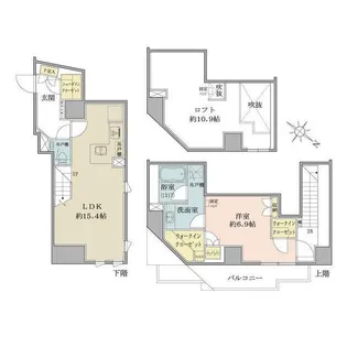 ザ・パークハビオ目黒フォート【5階】の間取り