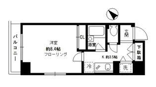 クレール目黒【4階】の間取り