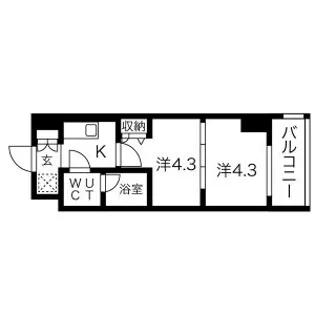 スパシエ蒲田グランドタワー【12階】の間取り