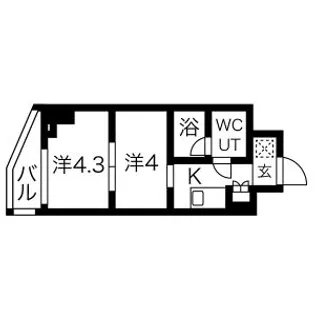 スパシエ蒲田グランドタワー【13階】の間取り