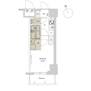 エスタート品川戸越Ⅱ【5階】の間取り