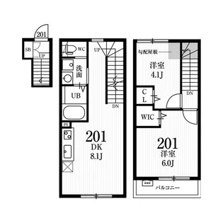 ミハス祐天寺【2階】の間取り