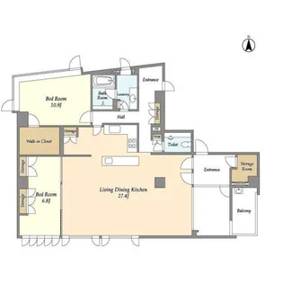 カーザエルミタッジオ【9階】の間取り