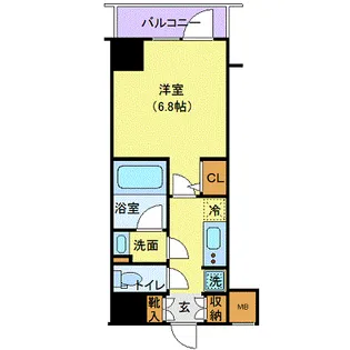 ハーモニーレジデンス浜松町【7階】の間取り