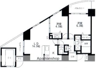 スカイプラザⅡ【10階】の間取り