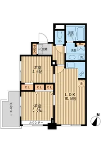 クリオ上野毛ラ・モード【9階】の間取り