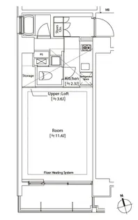 カスタリア中延【12階】の間取り
