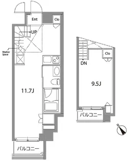 カスタリア中目黒【6階】の間取り