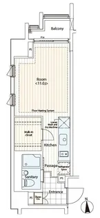 カスタリア麻布十番Ⅱ【6階】の間取り
