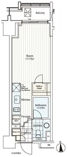 カスタリア麻布十番Ⅱ【9階】の間取り