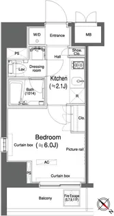 カスタリア大森Ⅱ【6階】の間取り