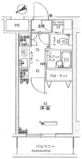 スカイコート・ヴィーダ五反田ウエスト【13階】の間取り