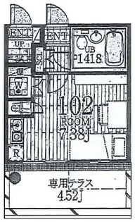 テラスハウス山王【102号室号室】の間取り