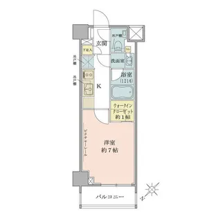 ザ・パークワンズ目黒不動前【5階】の間取り