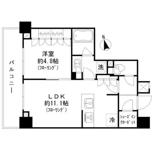 パークリュクス蒲田1丁目【2階】の間取り