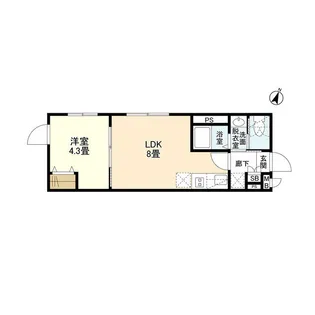 ウェルスクエアイズム都立大学【3階】の間取り