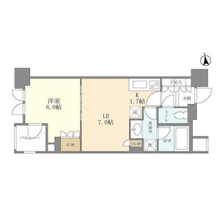 シティハウス東京新橋【8階】の間取り