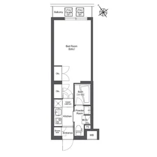 コンフォリア不動前【3階】の間取り
