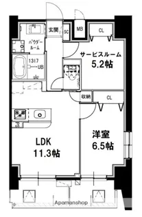 メゾンドアーク南大井【11階】の間取り
