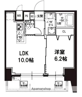 メゾンドアーク南大井【13階】の間取り