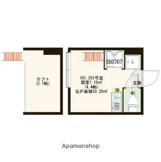 パークハイベリー 東蒲田【1階】の間取り