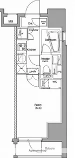 PREMIUMCUBE品川戸越DEUX【6階】の間取り
