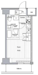プレミアムキューブG西大井【4階】の間取り