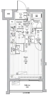 COURTYARD洗足【1階】の間取り