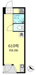 赤坂キャステール【6階】の間取り