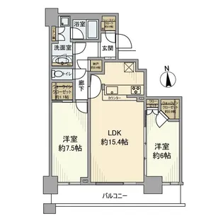 クレストタワー品川シーサイド【13階】の間取り