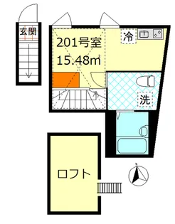 プリームス品川【2階】の間取り