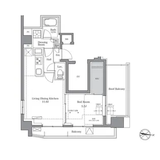 BLUROCK東品川【8階】の間取り