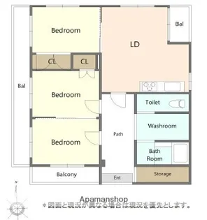 エメラルドハウス【3階号室】の間取り
