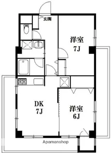 長原台アーバンハイム【505号室】の間取り
