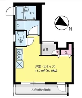 第1ソレイユ南【3階】の間取り
