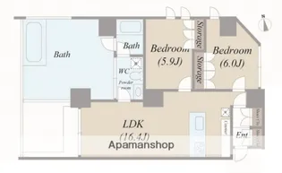 リゾート西馬込【2階】の間取り
