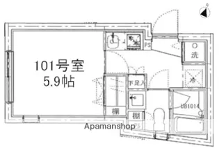 クーカイ・テラス大岡山【1階】の間取り