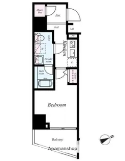 AXAS西五反田【8階】の間取り