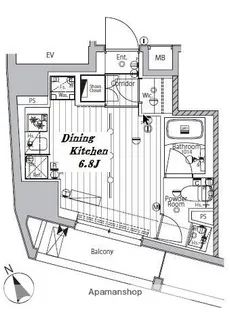 メイクスデザイン品川戸越【7階】の間取り