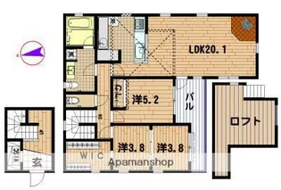 La Recolte 目黒南【2階】の間取り