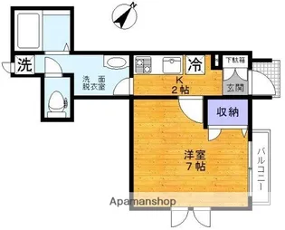 西小山アパート【B号室】の間取り