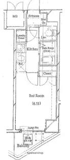 CYNTHIA FOUR−D GOTANDA−WEST【3階】の間取り