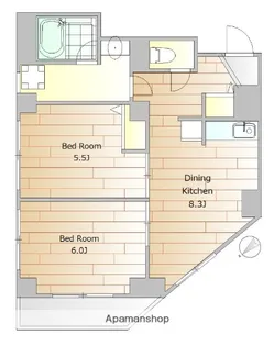 ルナロッサ目黒【6階】の間取り