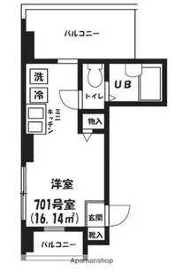 VILLADESROSEES(ビラデローゼ)【701号室】の間取り