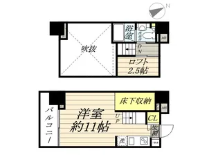 カスタリア中延【11階】の間取り