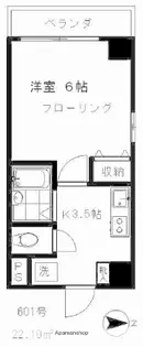 アネックス旗の台【6階】の間取り