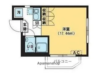 GALLERYVILLACHIDORI(ギャラリービラチ【3階】の間取り